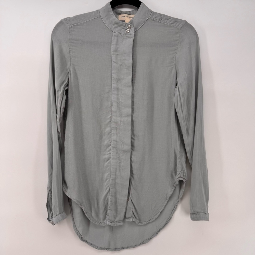 Anthropology Cloth & Stone Gray Long Sleeve Shirt XS